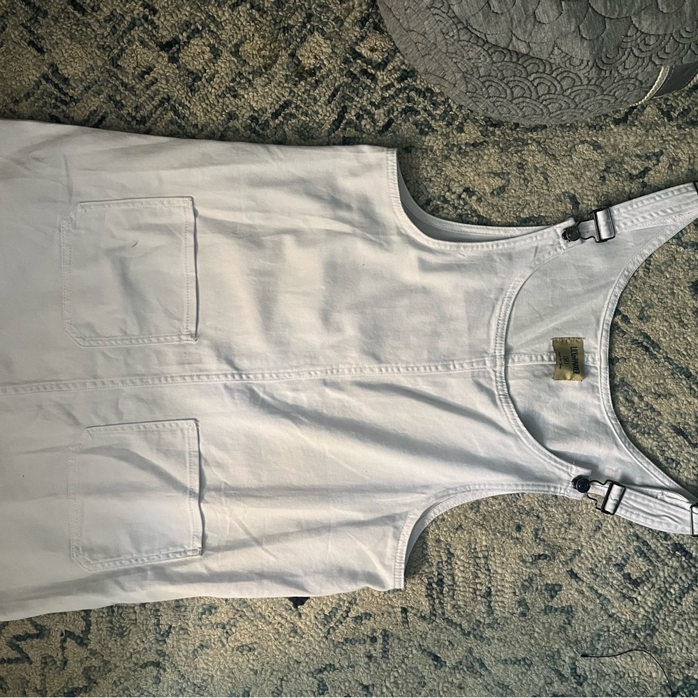Overall White Dress